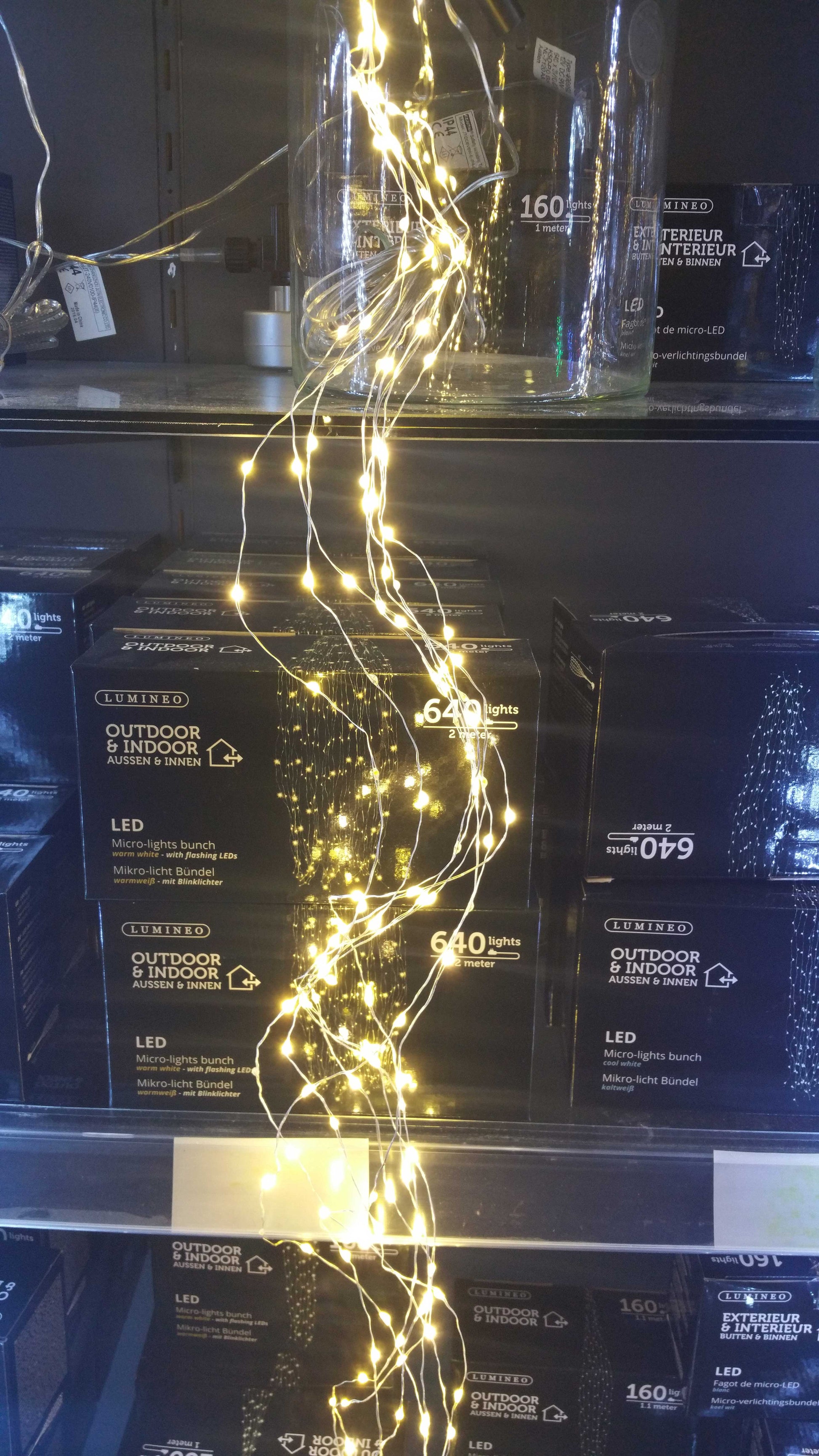 100 MICROLED BIANCO CALDO CASCATA 100CM