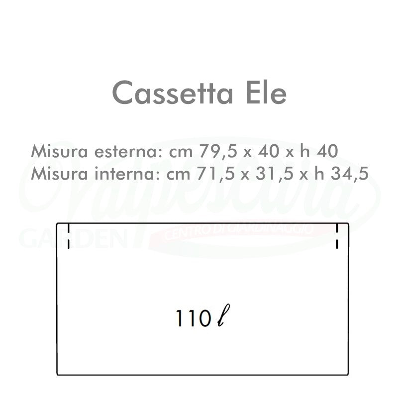 CASSETTA ELEGANCE 80CM ANTRACITE