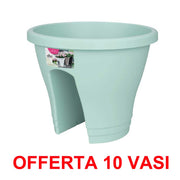 OFFERTA 10 VASO CORSICA FLOWER BRIDGE 30CM MINT