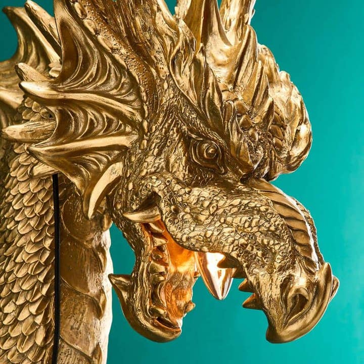 Lampada da Parete Applique Drago Drake 66x27x41 cm Oro WERNER VOSS - immagine 2