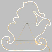 SLITTA DI BABBO NATALE CON 480 LED BIANCO CALDO 76X74CM