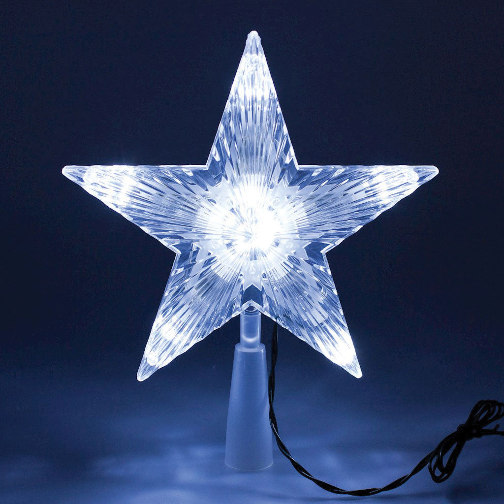 PUNTALE STELLA LUMINOSA 10 LED BIANCO FREDDO