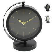 OROLOGIO DA TAVOLO IN METALLO NERO 15.5X10.5X20CM