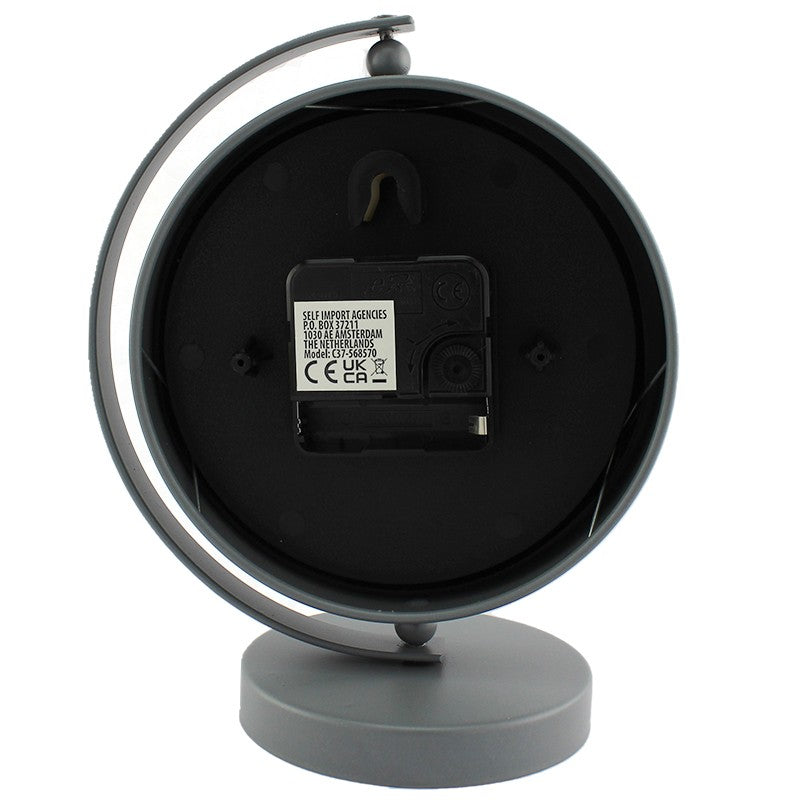 OROLOGIO DA TAVOLO IN METALLO NERO 15.5X10.5X20CM