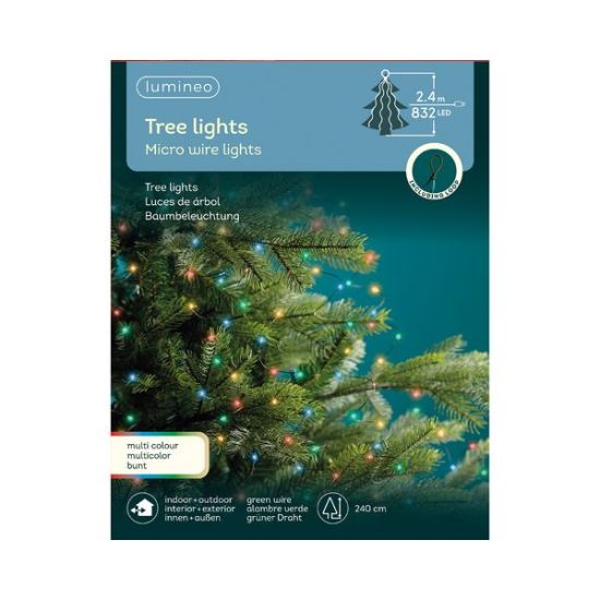 832 MICROLED MULTICOLOR 240CM PER ALBERO DI NATALE