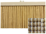 TENDA A CHICCO CON PALLINE DI COTONE 125X240CM BEIGE