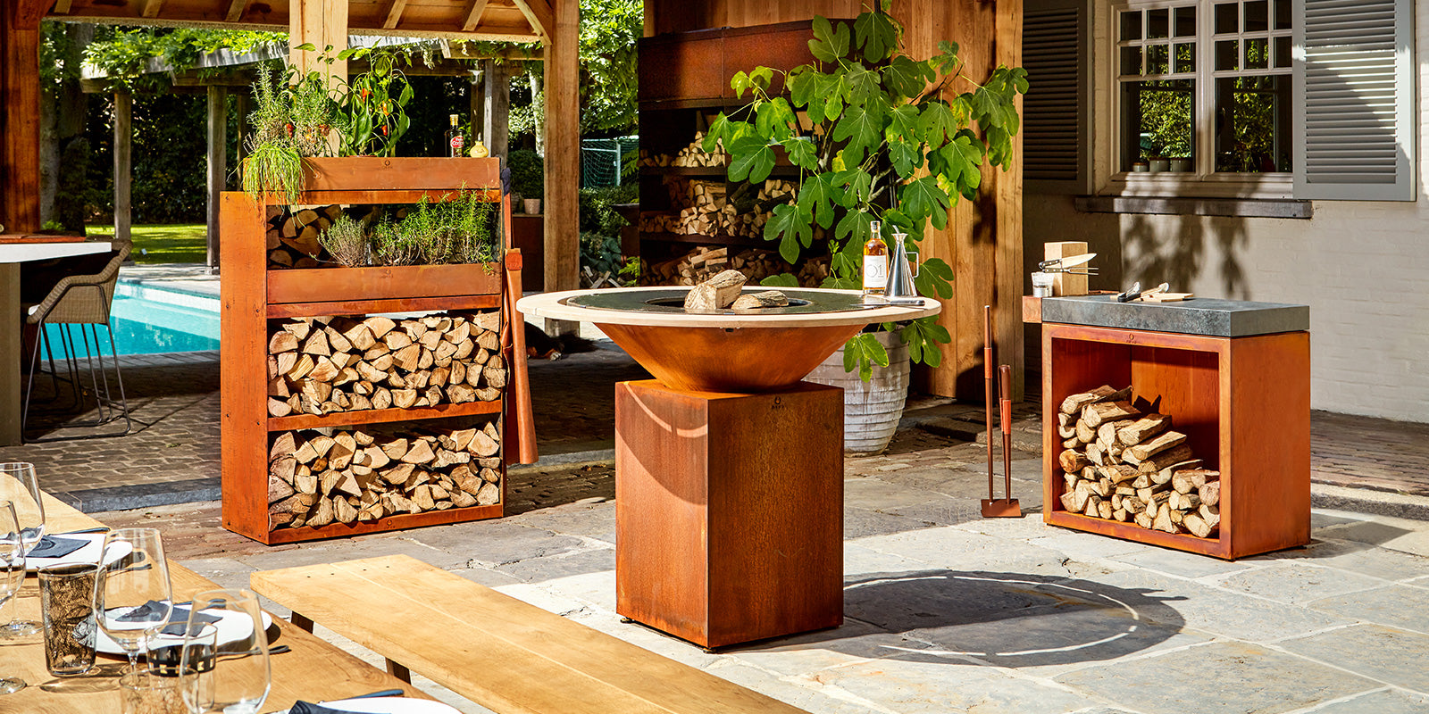 BARBECUE A LEGNA OFYR OFYR CLASSIC CORTEN 85 OC-85