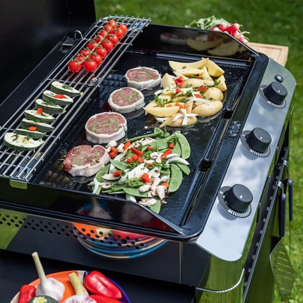 ENO, Plancha a Gas Fusion 75 mit Edelstahlwagen, 75 cm, Edelstahl