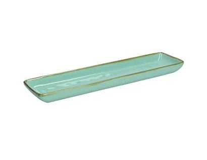 VASSOIO RETTANGOLARE 32X8CM VERDE ACQUA LINEA CONCERTO