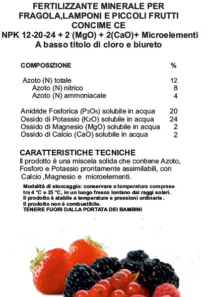 CONCIME PER LAMPONE/MORA/RIBES/FRAGOLA 1KG