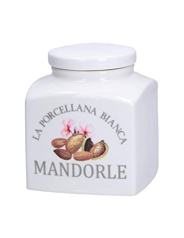 BARATTOLO 500ML MANDORLE IN PORCELLANA LINEA CONSERVA