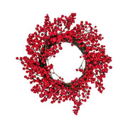 GHIRLANDA CON RIBES ROSSI, 50CM