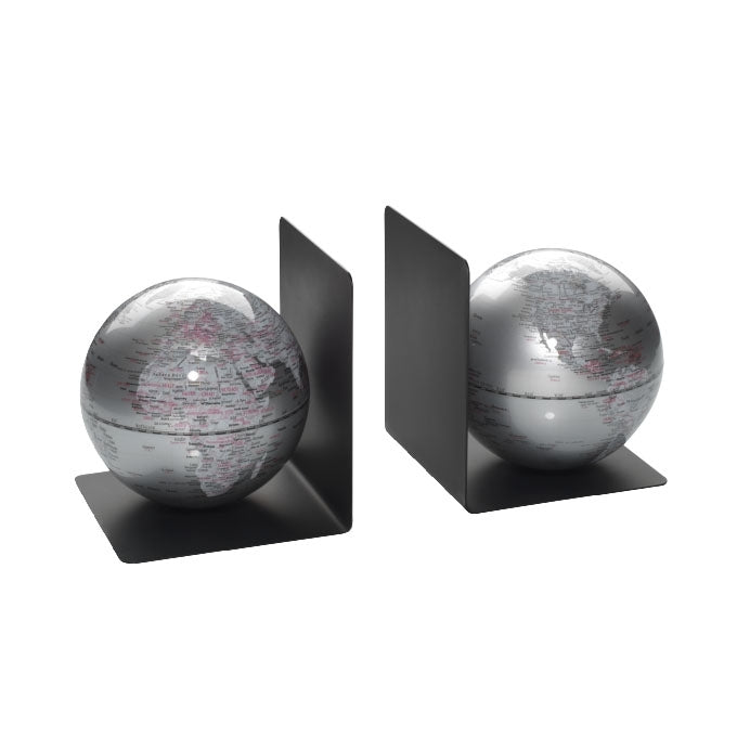 COPPIA DI FERMALIBRI CON MAPPAMONDI MAGNETICI