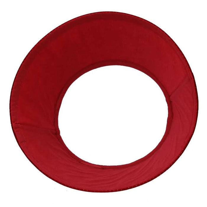 COPRIBASE PER ALBERO DI NATALE IN TESSUTO, Ø56XH25CM, ROSSO E ARGENTO