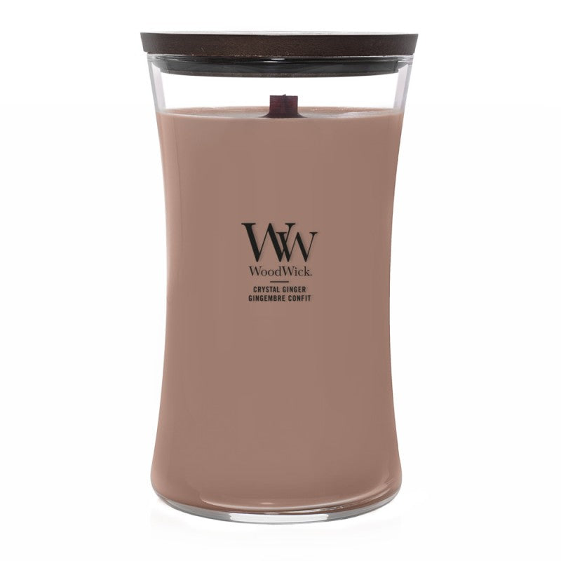 Candela Crystal Ginger 609g Crema WoodWick