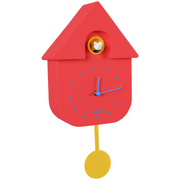 OROLOGIO CUCU' MULTICOLOR ROSSO E GIALLO - CLOCK CUKOO HOUSE RED & YELLOW