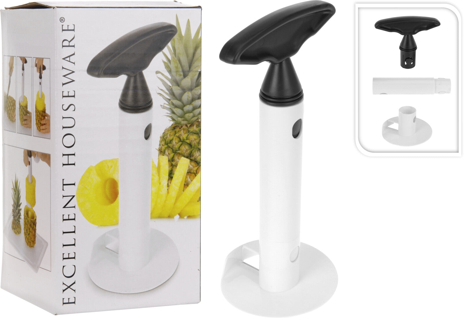 TAGLIA ANANAS 9X24CM BIANCO E NERO