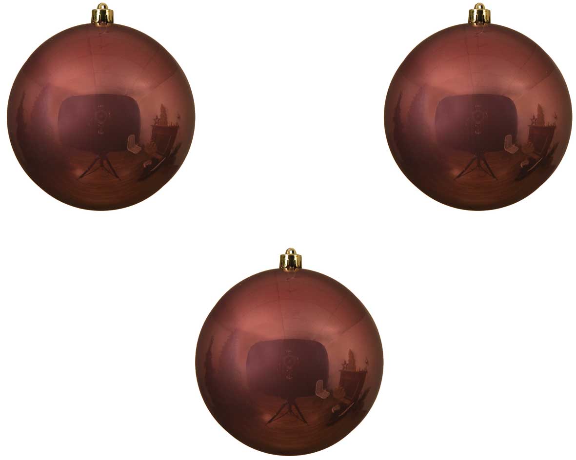 OFFERTA 3 PALLINE DI NATALE 14 CM ROSA VELLUTO