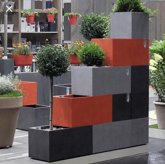 VASO GRAVITY CUBO 25x25x25 CM CARBONE