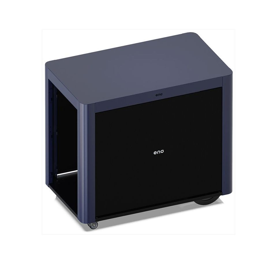 ENO Carrello barbecue Achille con tendina in acciaio zincato 81x92x55 cm blu navy