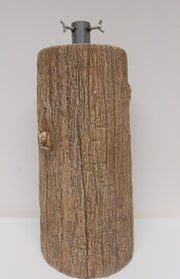 BASE TRONCO PER ALBERO DI NATALE EFFETTO LEGNO 23X23X52CM