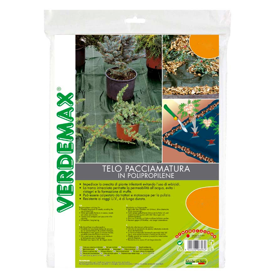 OFFERTA TELO PACCIAMATURA VERDE IN POLIPROPILENE 0.5X10 MT LINEARI