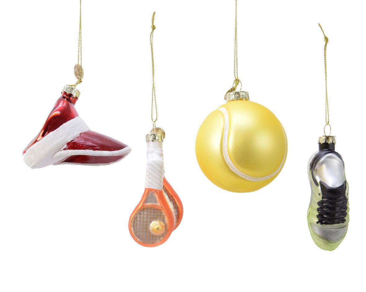 PALLINA DI NATALE SPORT IN VETRO ASSORTITA 6.7CM