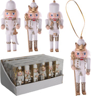 SCHIACCIANOCI DA APPENDERE SET 3PZ 12CM BIANCO/ORO
