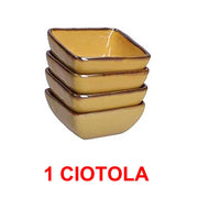 CIOTOLA QUADRATA 8CM OCRA LINEA CONCERTO
