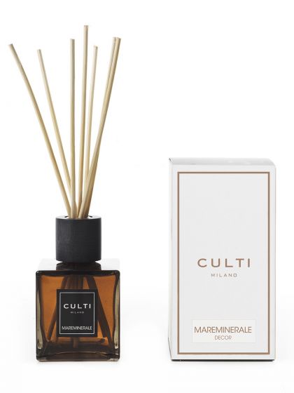 CULTI MILANO - Diffusore di fragranza a bastoncini Mareminerale a midollino, accordo marino, musk minerale 250ml