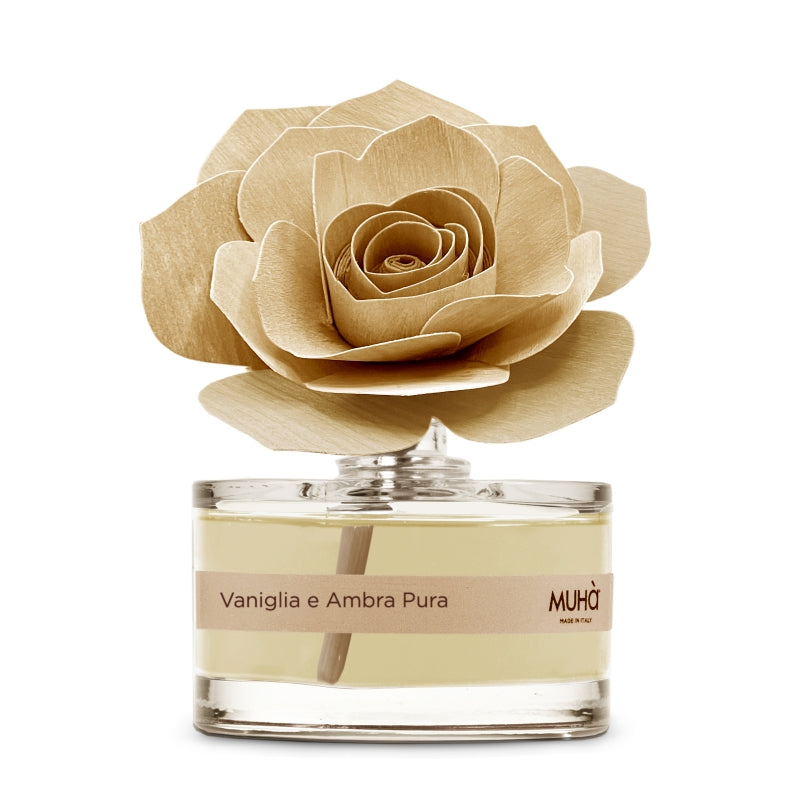 PROFUMATORE D'AMBIENTE ROSA DIFFUSER VANIGLIA E AMBRA PURA 50 ML