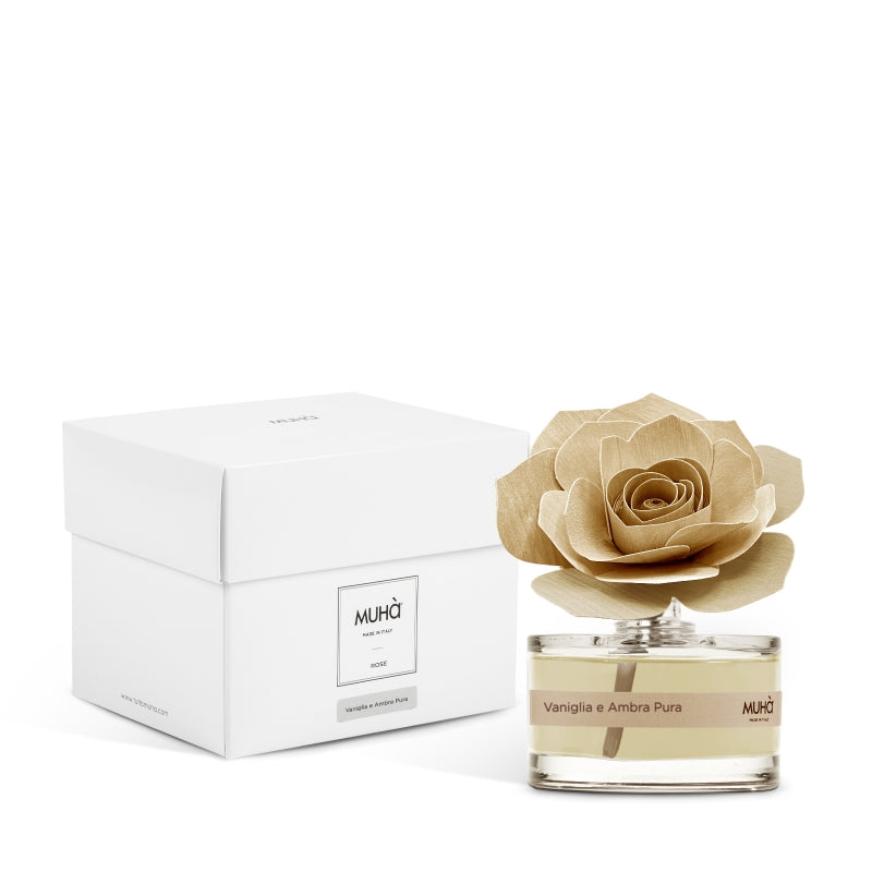 PROFUMATORE D'AMBIENTE ROSA DIFFUSER VANIGLIA E AMBRA PURA 50 ML