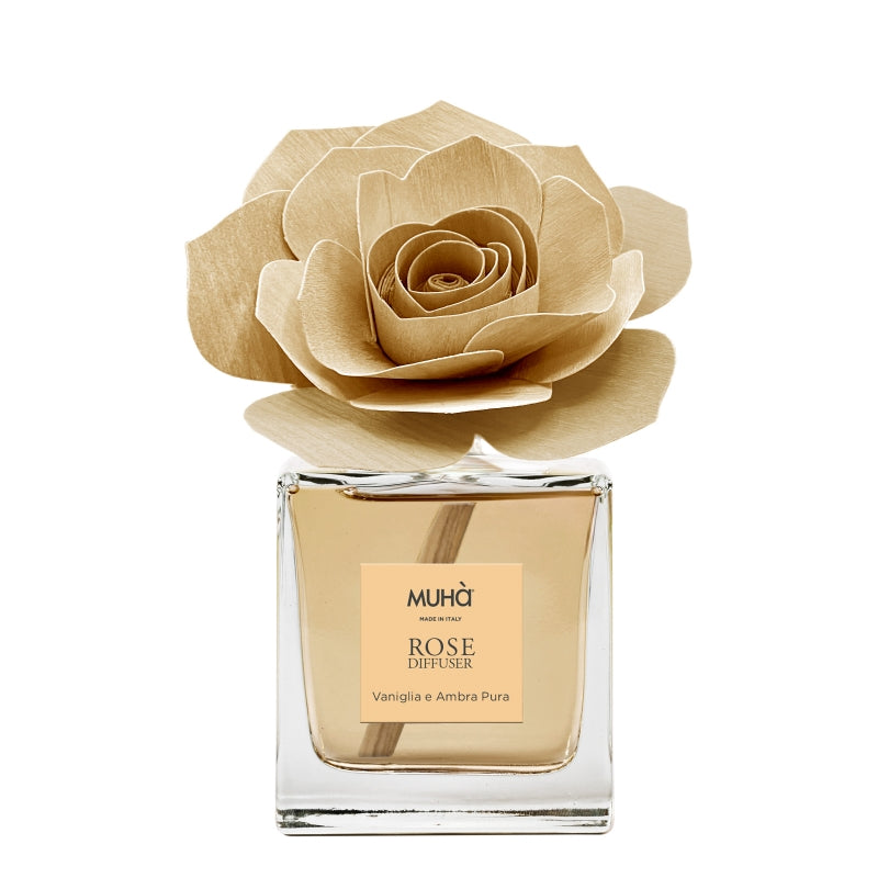 PROFUMATORE D'AMBIENTE ROSA DIFFUSER VANIGLIA E AMBRA PURA 100 ML