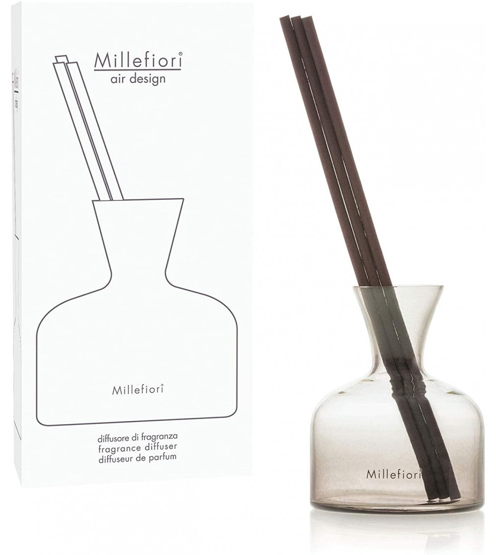 DIFFUSORE A BASTONCINO AIR DESIGN VASE IN VETRO TORTORA