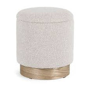 POUF CONTENITORE ZOYA, Ø30.5XH35 CM, COLORE GRIGIO