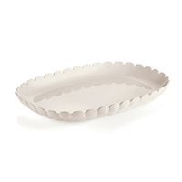 VASSOIO DA PORTATA PICCOLO TIFFANY BIANCO LATTE 32X22,5X3 CM