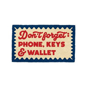 Zerbino Dont Forget Phone Keys & Wallet Blu e Rosso Fisura