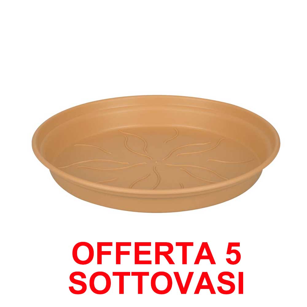 OFFERTA 5 SOTTOVASO GREEN BASICS GROWPOT SAUCER 14CM MILD TERRA
