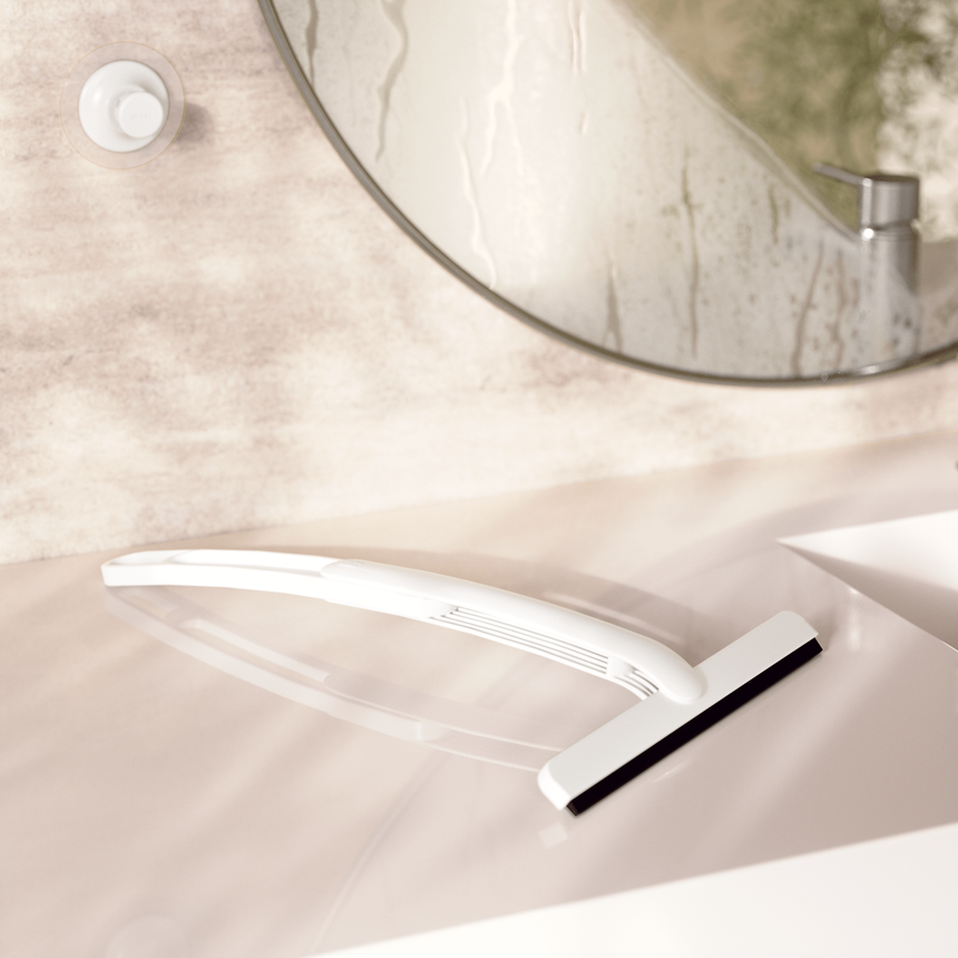 Tergivetro per Doccia con Gancio Adesivo Flex 26x16x3cm Bianco Umbra