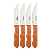 SET 4 COLTELLI PER CARNE DYNAMIC 25 CM JUMBO IN LEGNO E ACCIAIO INOX