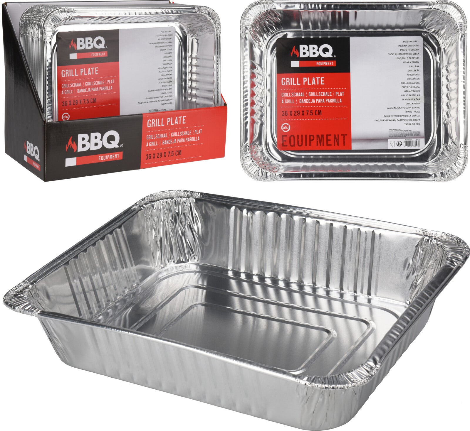 TEGLIA GRILL BBQ IN ALLUMINIO 36X29X8CM