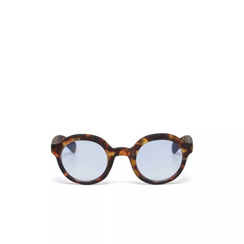 OCCHIALE DA SOLE MODELLO LAURO ROUND COLORE CLASSIC LENTI BLU GRADIENTE HAVANA