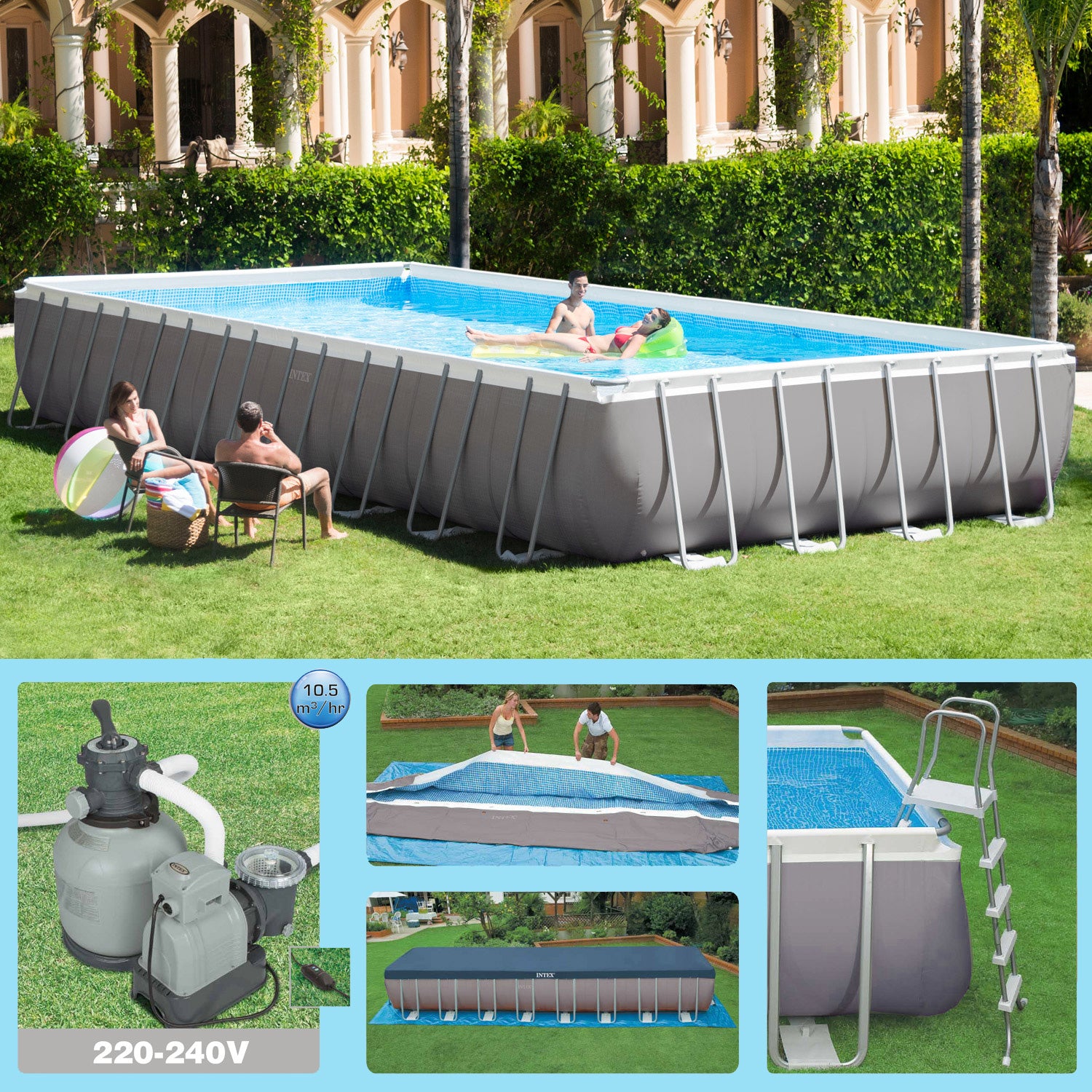 OFFERTA PISCINA INTEX ULTRAFRAME CM975X488X132 +ROBOT +SKIMMER