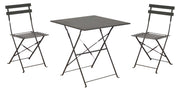 OFFERTA TAVOLO CUBA PIEGHEVOLE 70X70CM GRIGIO +2 SEDIE CUBA