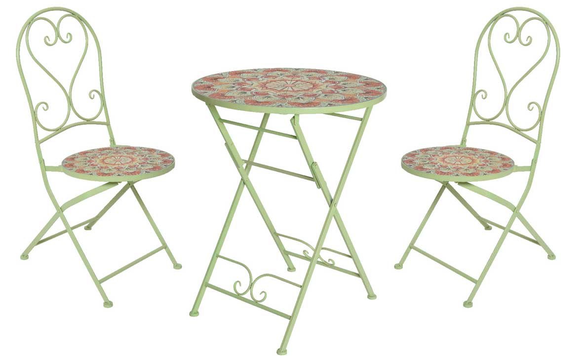 SET BISTROT BARI TAVOLO 60CM + 2 SEDIE