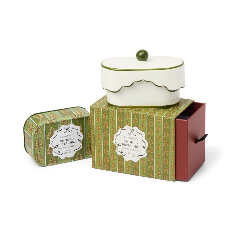 Paddywax Candela in Ceramica "Cherie" - Pistacchio Affumicato (155g)