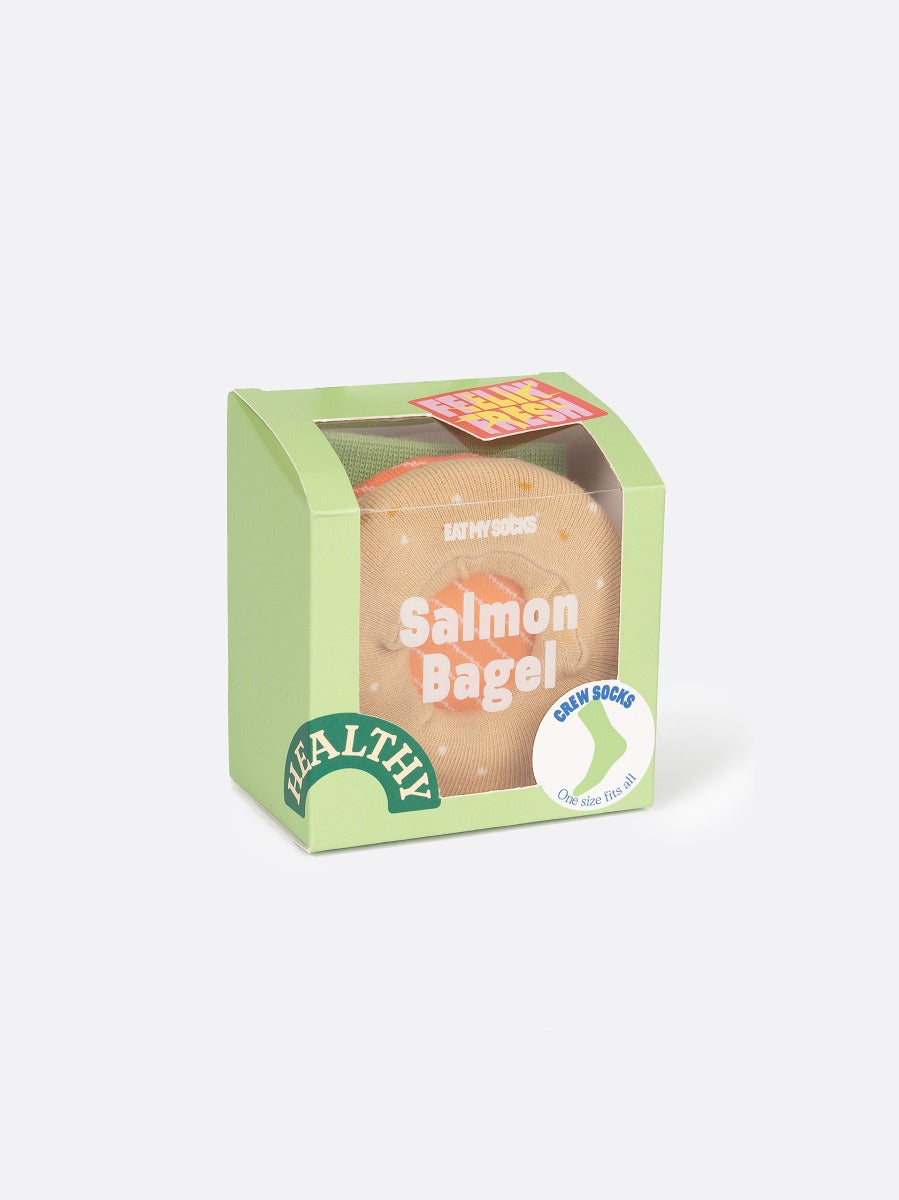 CALZE UNISEX CON BAGEL DI SALMONE EAT MY SOCKS
