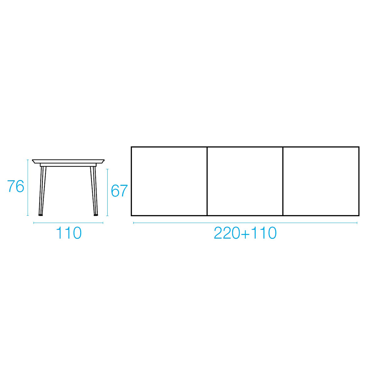 OFFERTA TAVOLO PLUS4 IMPERIAL ALLUNGABILE 220+110X110CM FERRO ANTICO +6 SEDIE SEGNO +2 POLTRONE SEGNO