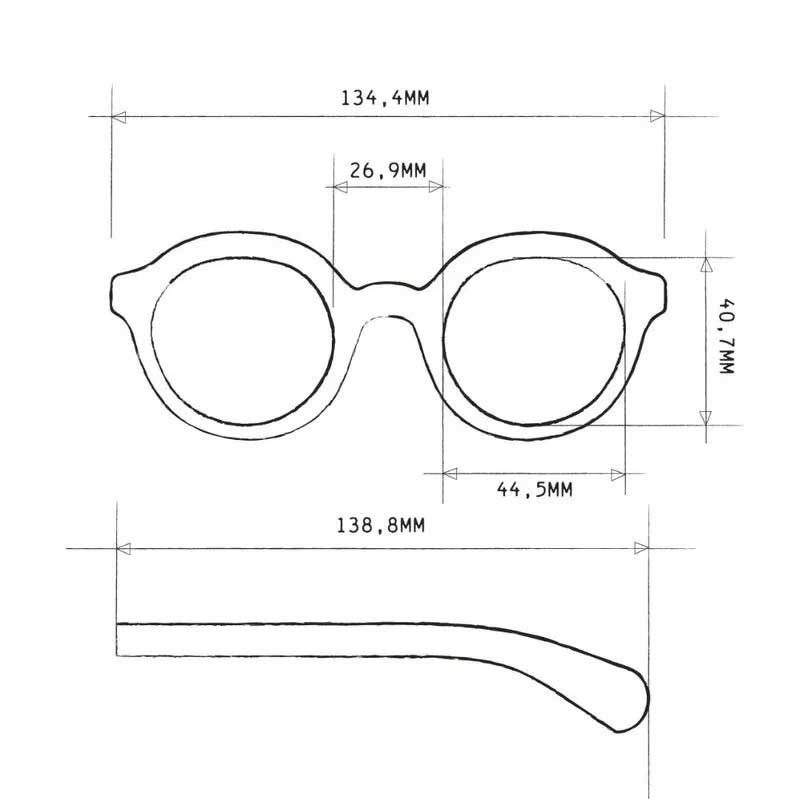 OCCHIALE DA SOLE MODELLO LAURO ROUND COLORE CLASSIC LENTI BLU GRADIENTE HAVANA