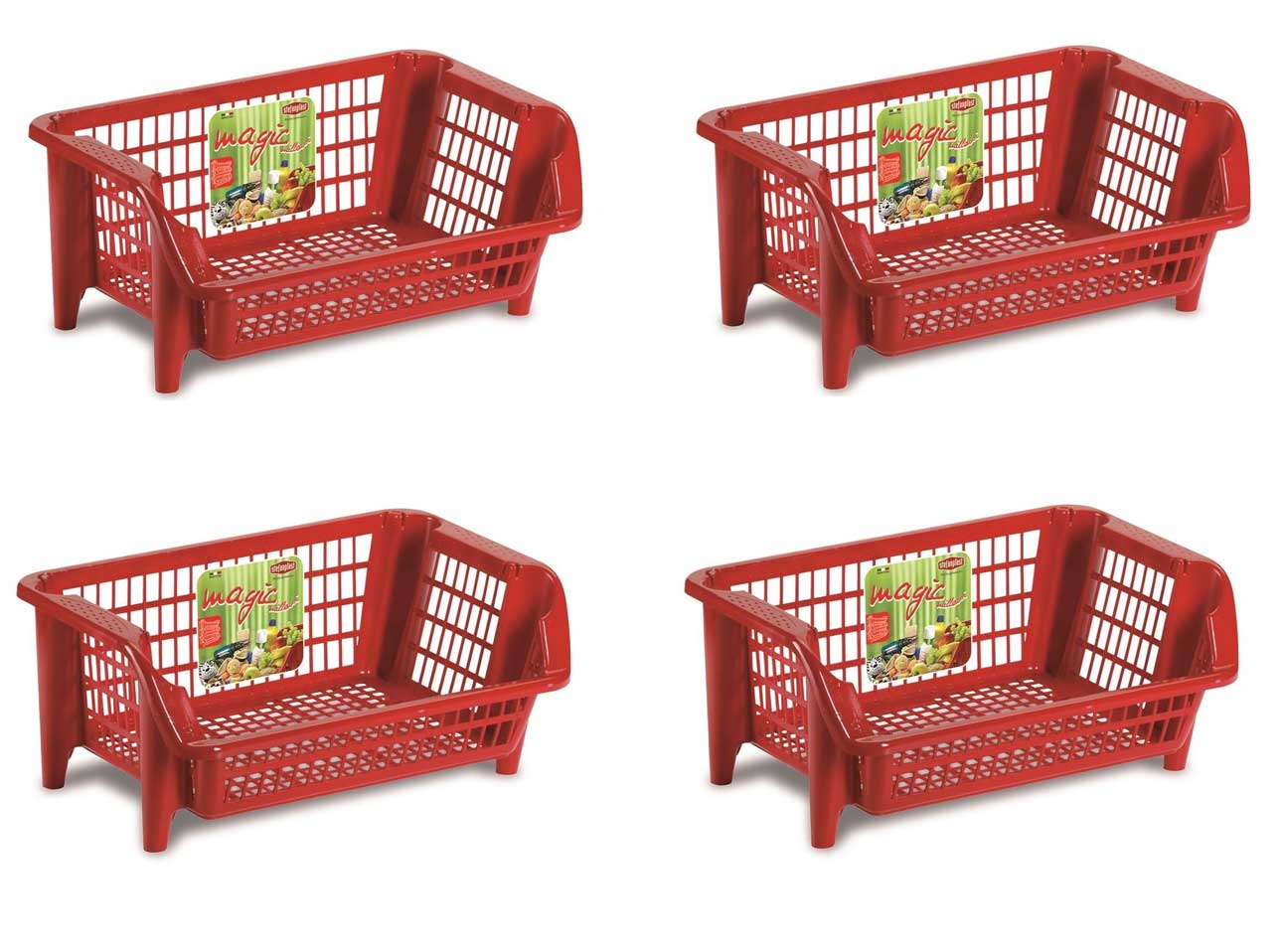 OFFERTA 4 CESTELLI MAGIC MILLEUSI ROSSO